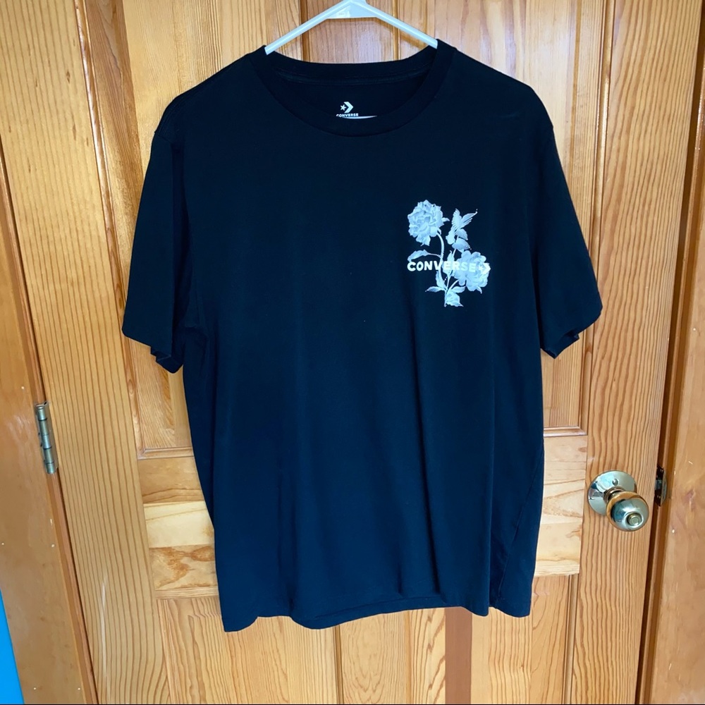 Converse black floral t-shirt